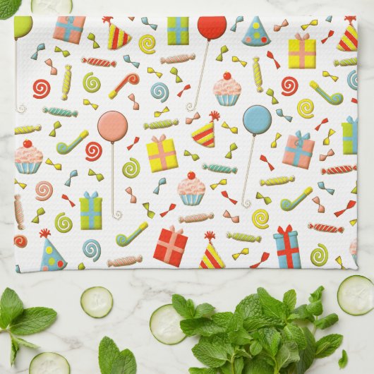 Happy Birthday Theedoek (Gevouwen)