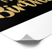 Happy Birthday-thema met ballonnen. Poster (Hoek)