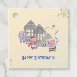 Happy Birthday Three Little Pigs Celebrating Bedankjes Labels