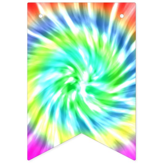 Happy Birthday Tie Dye Design Bunting Flags Banner (Eerste vlag)