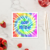 Happy Birthday Tie Dye Papier servet (Insitu)