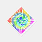 Happy Birthday Tie Dye Papier servet (Hoek)