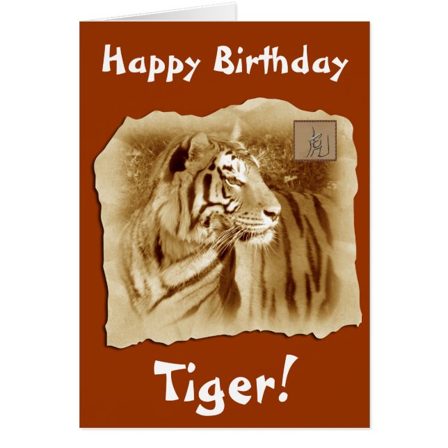 Happy Birthday Tiger! - Chinese astrologie (Voorkant)