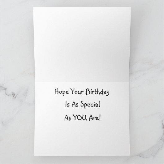 Happy Birthday Tiger Kaart (Binnen)