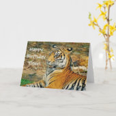 Happy Birthday Tiger Kaart (Gele Bloem)