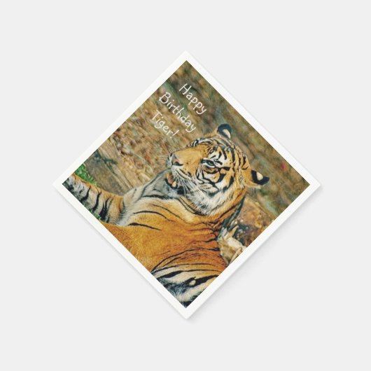 Happy Birthday Tiger Servetten (Hoek)