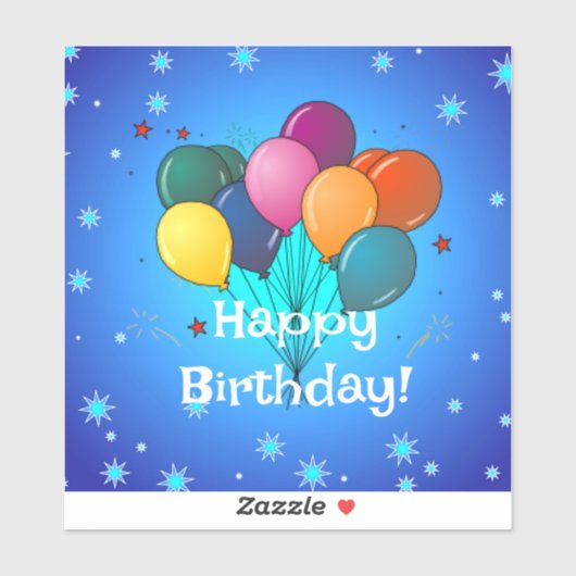 Happy Birthday...time to celebrate! Sticker (Vel)