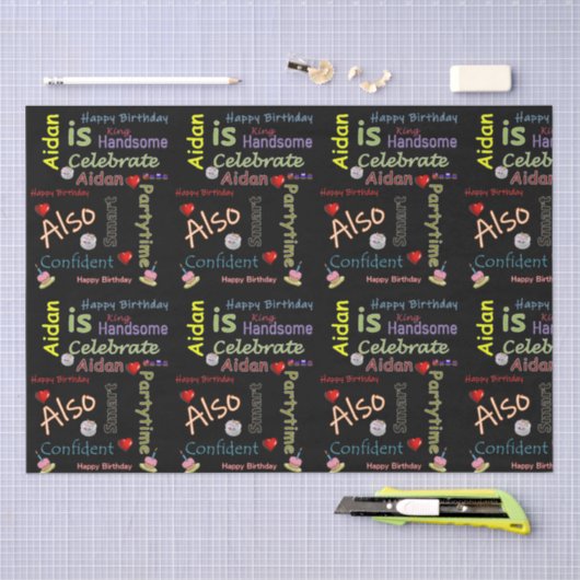 Happy Birthday Tissue Paper Aidan Tissuepapier