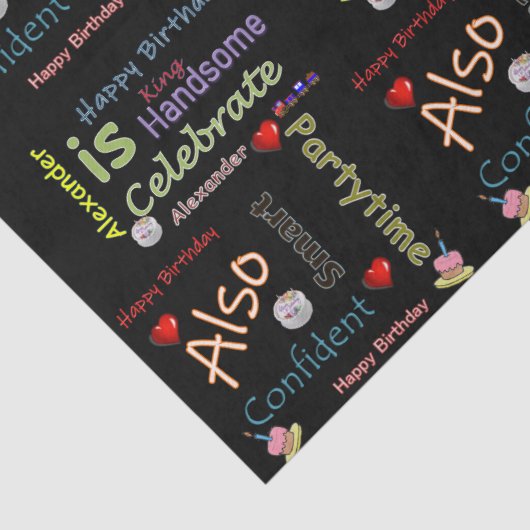 Happy Birthday Tissue Paper Alexander Tissuepapier (Detail)