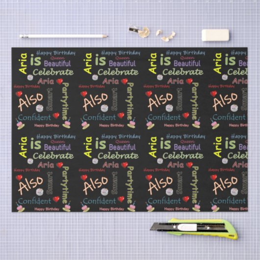 Happy Birthday Tissue Paper Aria Tissuepapier (Craft)