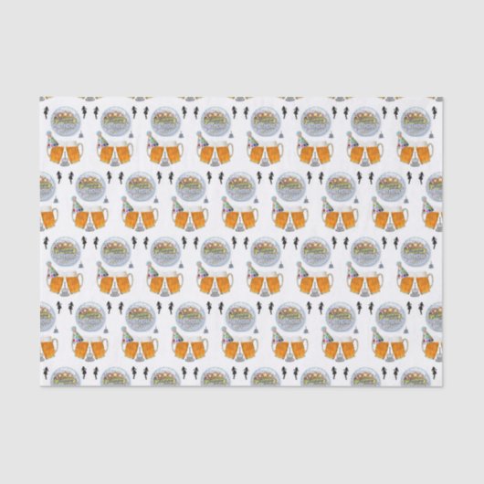 Happy Birthday Tissue Paper Beer Tissuepapier (Voorkant)