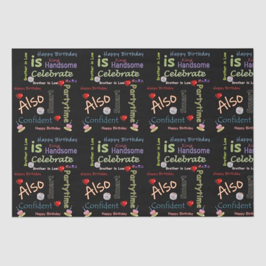 Happy Birthday Tissue Paper Brother in law Tissuepapier (Voorkant)