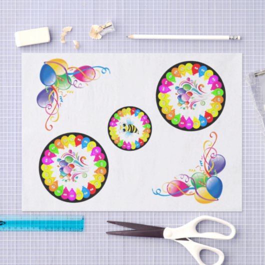 Happy Birthday Tissue Paper Bumblebee Tissuepapier (Craft)