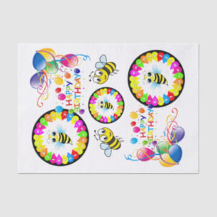 Happy Birthday Tissue Paper Bumblebee Tissuepapier