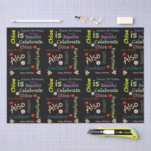 Happy Birthday Tissue Paper Chloe Tissuepapier (Craft)