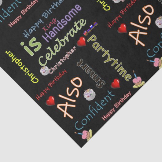 Happy Birthday Tissue Paper Christopher Tissuepapier (Detail)