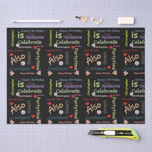 Happy Birthday Tissue Paper Christopher Tissuepapier (Craft)