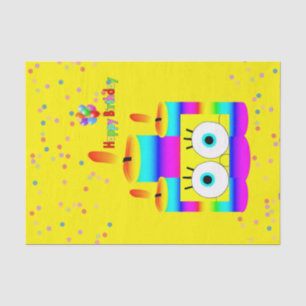 Happy Birthday Tissue Paper Colorful Candle Tissuepapier