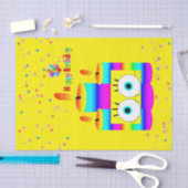 Happy Birthday Tissue Paper Colorful Candle Tissuepapier (Craft)