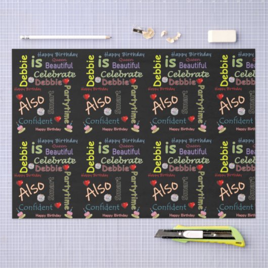 Happy Birthday Tissue Paper Debbie Tissuepapier (Craft)