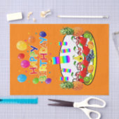 Happy Birthday Tissue Paper Fruit Cake Tissuepapier (Craft)