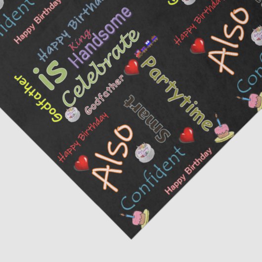 Happy Birthday Tissue Paper God Vader Tissuepapier (Detail)