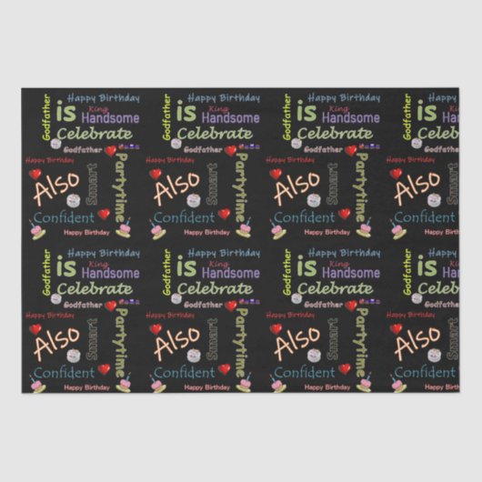 Happy Birthday Tissue Paper God Vader Tissuepapier (Voorkant)