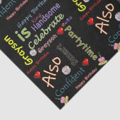 Happy Birthday Tissue Paper Grayson Tissuepapier (Detail)