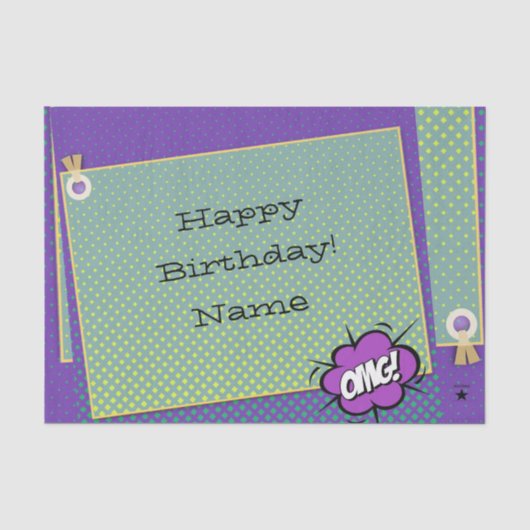 Happy Birthday Tissue Paper - HAMbWG Tissuepapier (Voorkant)