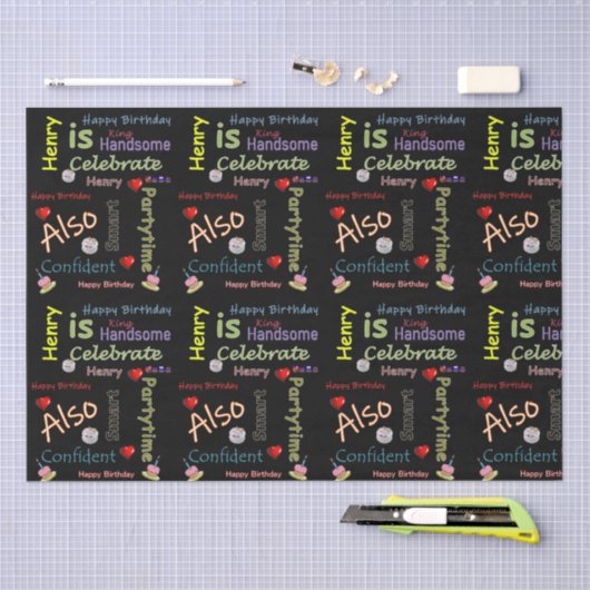 Happy Birthday Tissue Paper Henry Tissuepapier (Craft)