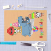 Happy Birthday Tissue Paper Hippopotamus Tissuepapier (Craft)