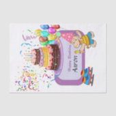 Happy Birthday Tissue Paper Hippopotamus Tissuepapier (Voorkant)