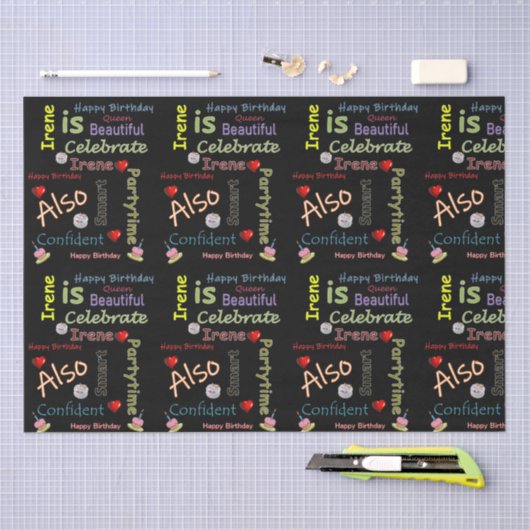 Happy Birthday Tissue Paper Irene Tissuepapier (Craft)