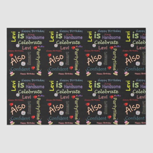 Happy Birthday Tissue Paper Levi Tissuepapier (Voorkant)