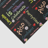 Happy Birthday Tissue Paper Lincoln Tissuepapier (Detail)