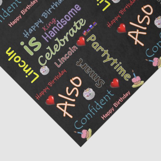 Happy Birthday Tissue Paper Lincoln Tissuepapier