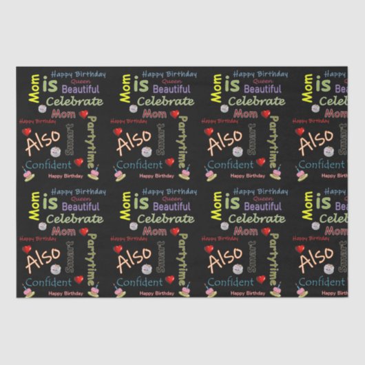 Happy Birthday Tissue Paper mama Tissuepapier (Voorkant)