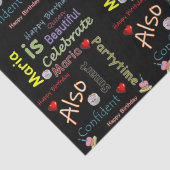 Happy Birthday Tissue Paper Maria Tissuepapier (Detail)