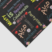 Happy Birthday Tissue Paper Misty Tissuepapier (Detail)