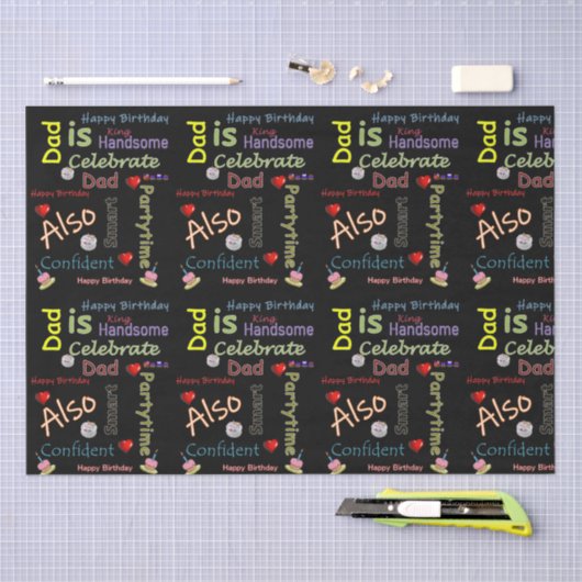 Happy Birthday Tissue Paper Papa Tissuepapier (Craft)