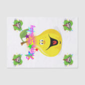 Happy Birthday Tissue Paper Pear Cupcake Tissuepapier (Voorkant)