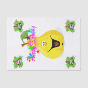 Happy Birthday Tissue Paper Pear Cupcake Tissuepapier