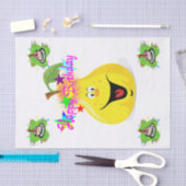 Happy Birthday Tissue Paper Pear Cupcake Tissuepapier (Craft)