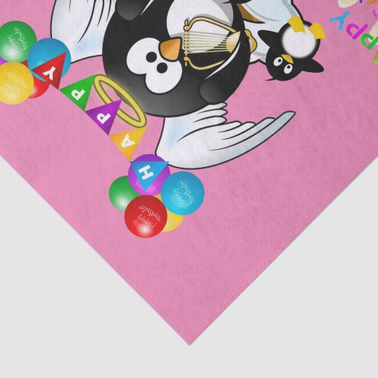 Happy Birthday Tissue Paper Penguin Tissuepapier (Detail)
