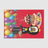 Happy Birthday Tissue Paper Penguin Tissuepapier (Voorkant)