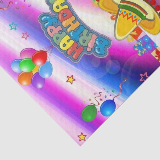 Happy Birthday Tissue Paper Pony Tissuepapier (Detail)