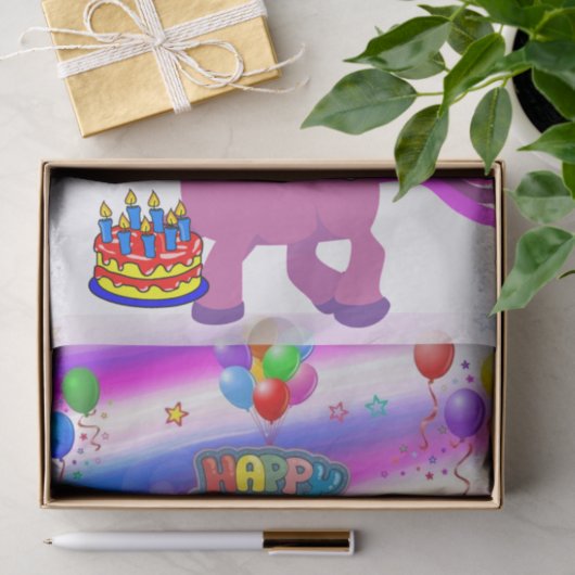 Happy Birthday Tissue Paper Pony Tissuepapier (Geschenk)
