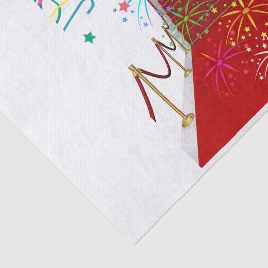 Happy Birthday Tissue Paper Red Carpet Tissuepapier (Detail)