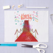 Happy Birthday Tissue Paper Red Carpet Tissuepapier (Craft)
