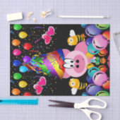 Happy Birthday Tissue Paper Roze Pig Bumblebee Tissuepapier (Craft)